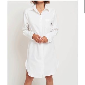 Leze the label long white boyfriend shirt